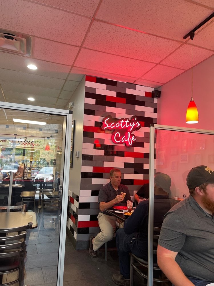 Scotty’s Cafe neon sign in Catering By Scott neon signs in Columbus