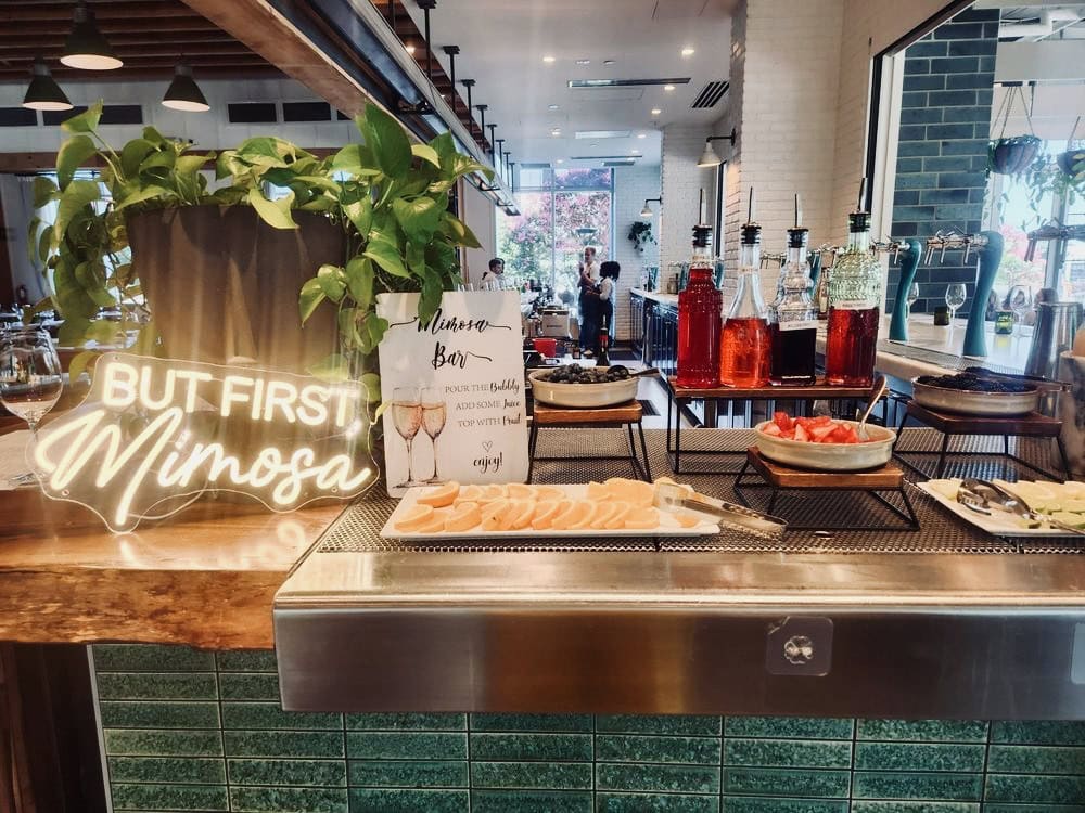 sixty vines but first mimosa neon sign