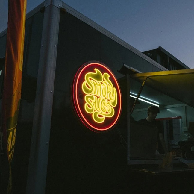 custom led neon sign for food truck