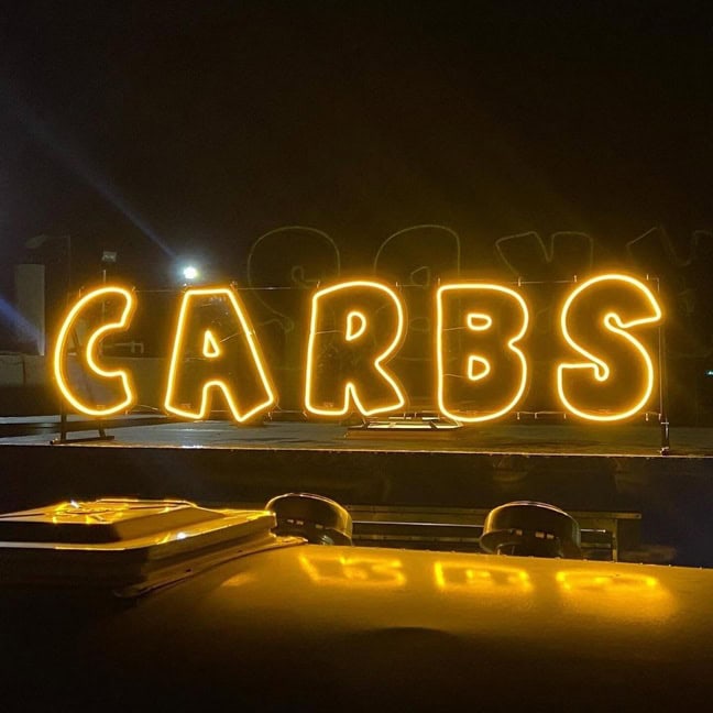 led custom neon sign for food truck roof